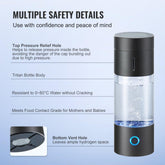 Hydrogen Water Bottle Generator, 230 ml / 8.1 oz Capacity Portable Hydrogen Water Maker, SPE Technology Hydrogen Rich Water Ionizer Machine with Nasal Inhalation Tube and Self-Cleaning